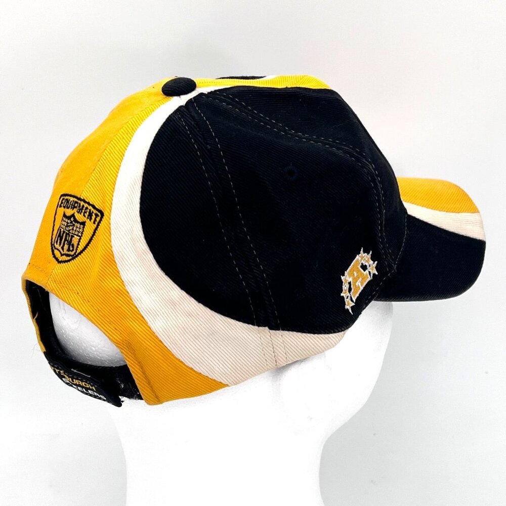 Vintage Pittsburgh Steelers Reebok NFL Equipment Cap OSFA Cotton Black Yellow - Picture 6 of 16